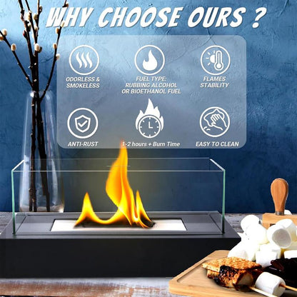 Tabletop Fire Pit with Charcuterie Boards - Smores Maker Kit Indoor & Outdoor, #Fallfreshness, Engagement Gifts for Couples, Gifts Ideals for Wedding, Housewarming, White Elephant, Bridal Showers, Christmas