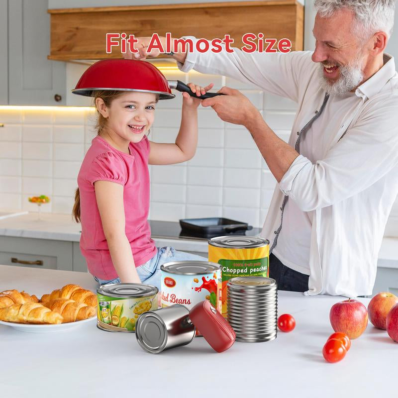 Osnil Handsfree Rechargeable Electric Can Opener - One Touch Operation, Smooth Edge, Safe Operation Canopener, Kitchen Utensils, Ideal for Chef Seniors & Moms, Automatic Open Any Size Can with Food-Safe with Rechargeable Battery and USB Cable Peace