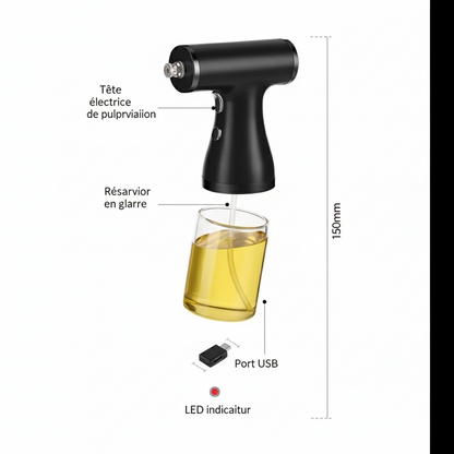 Xiaomi Olive Oil Sprayer with Lights Oil Spray Bottle Adjustable Electric Oil Sauce Vinegar Dispenser Kitchen Cooking Tool