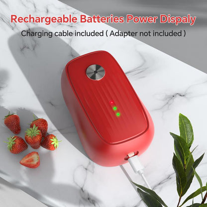 Osnil Handsfree Rechargeable Electric Can Opener - One Touch Operation, Smooth Edge, Safe Operation Canopener, Kitchen Utensils, Ideal for Chef Seniors & Moms, Automatic Open Any Size Can with Food-Safe with Rechargeable Battery and USB Cable Peace