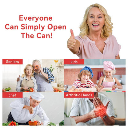 Osnil Handsfree Rechargeable Electric Can Opener - One Touch Operation, Smooth Edge, Safe Operation Canopener, Kitchen Utensils, Ideal for Chef Seniors & Moms, Automatic Open Any Size Can with Food-Safe with Rechargeable Battery and USB Cable Peace