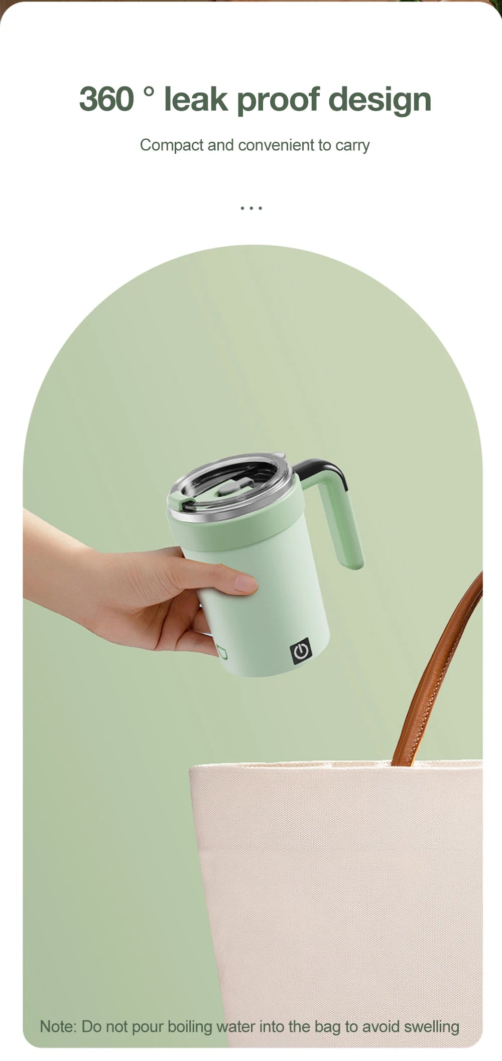 Tasse à agitation automatique tasses à agitation électrique rechargeables mélangeur magnétique tasse à café en acier inoxydable gobelet magnétique rotatif