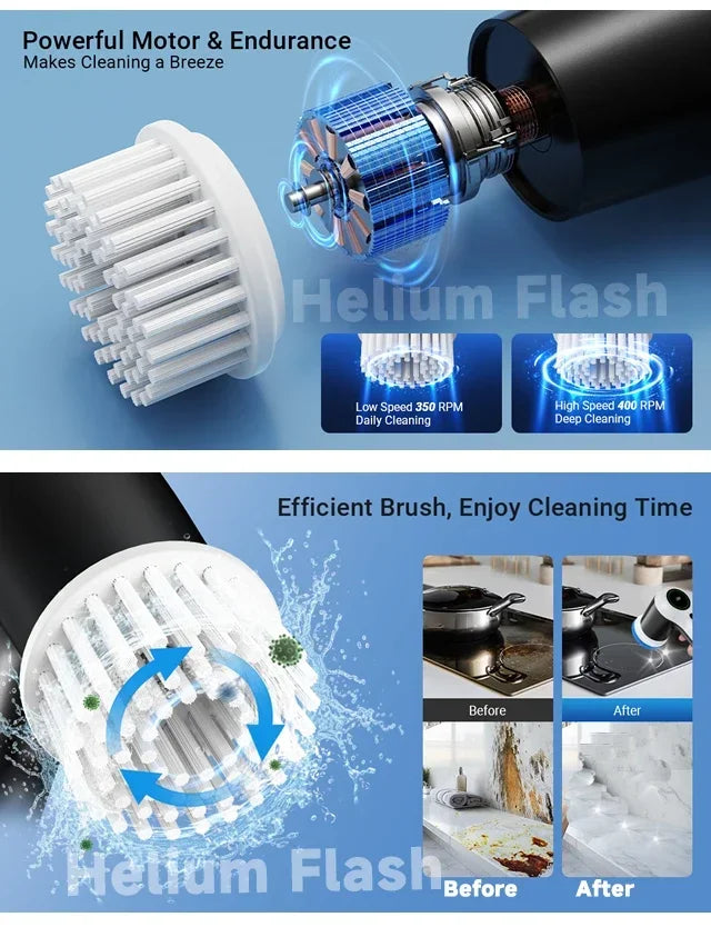 Épurateur rotatif sans fil domestique, Gadgets de cuisine, brosses à cheveux, balai de salle de bains, vadrouilles de toilettes, brosse de nettoyage électrique polyvalente