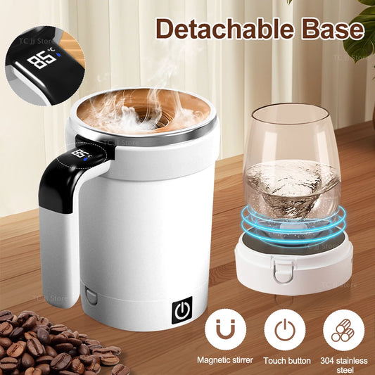 Tasse à agitation automatique tasses à agitation électrique rechargeables mélangeur magnétique tasse à café en acier inoxydable gobelet magnétique rotatif