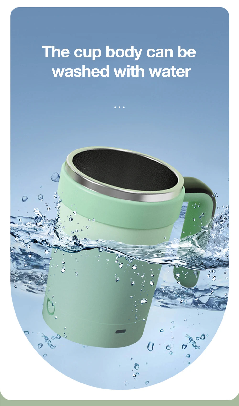 Tasse à agitation automatique tasses à agitation électrique rechargeables mélangeur magnétique tasse à café en acier inoxydable gobelet magnétique rotatif