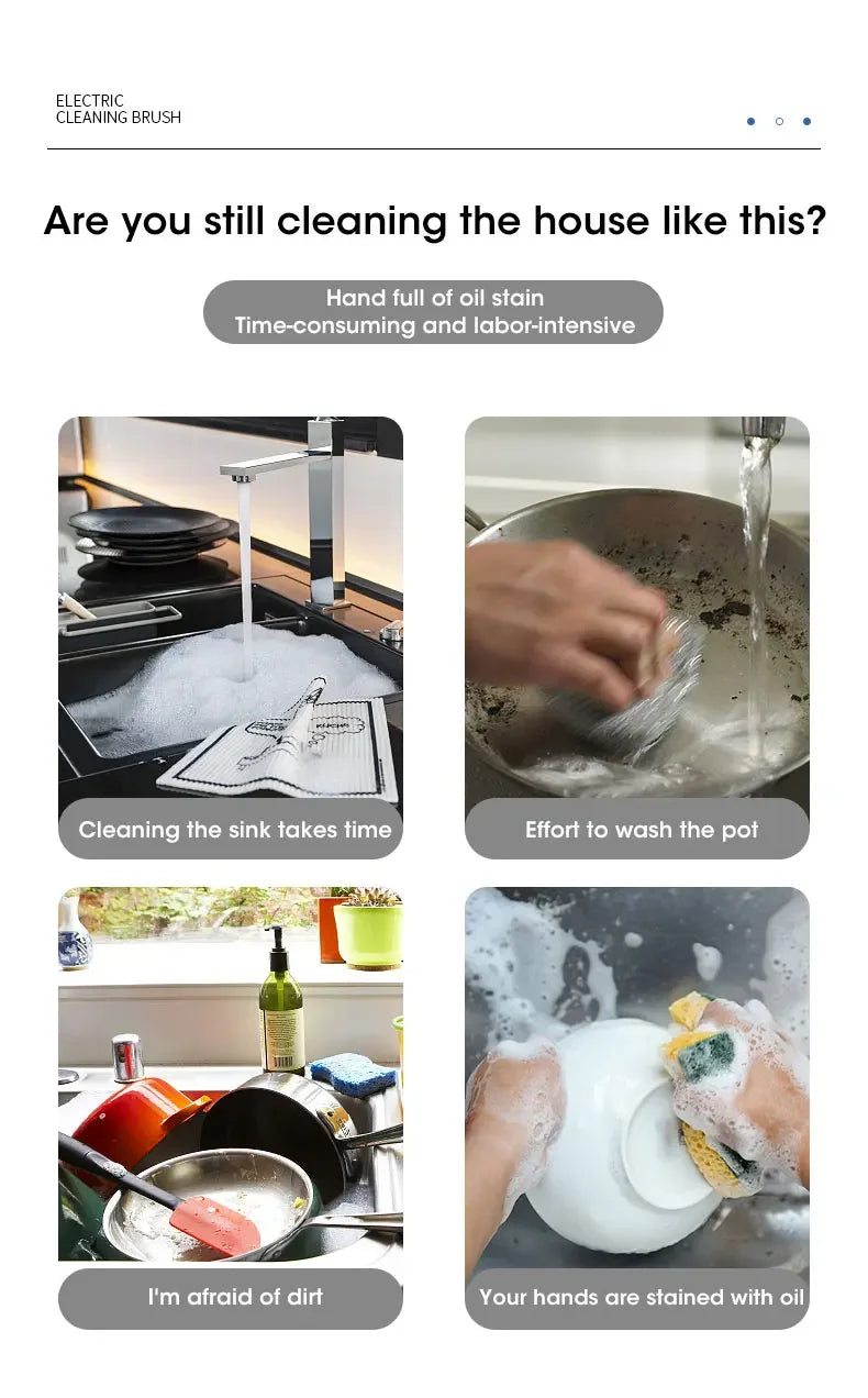 Épurateur électrique sans fil 2025 avec 5 brosses, nettoyeur de salle de bain Rechargeable étanche IPX7 pour le nettoyage des carreaux/douche/sucisses