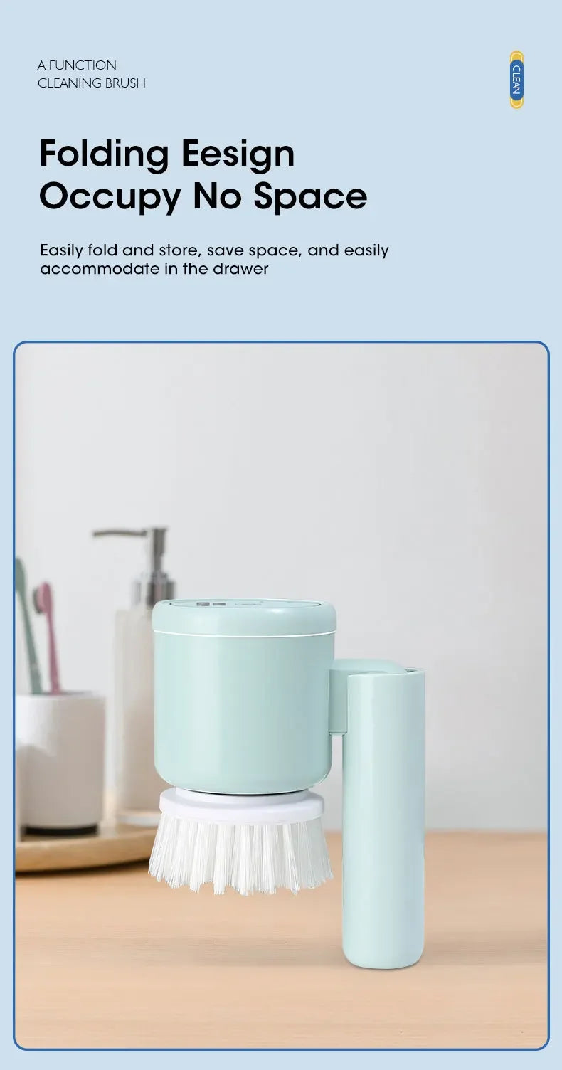 Épurateur électrique sans fil 2025 avec 5 brosses, nettoyeur de salle de bain Rechargeable étanche IPX7 pour le nettoyage des carreaux/douche/sucisses