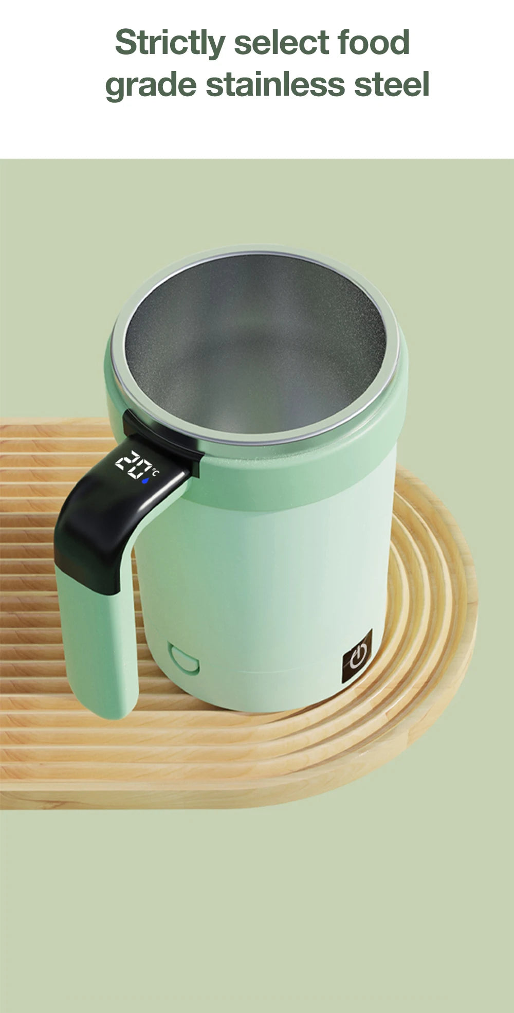 Tasse à agitation automatique tasses à agitation électrique rechargeables mélangeur magnétique tasse à café en acier inoxydable gobelet magnétique rotatif