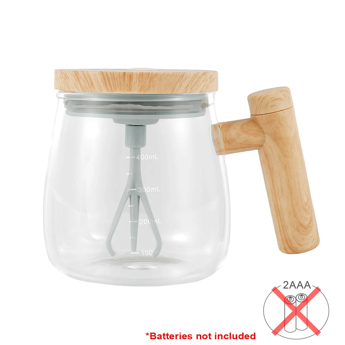 Tasse à café à agitation automatique, tasse à agitation électrique de 400ml, tasse à mélange automatique en verre, tasse de mélange de poudre de protéines électrique automatique et étanche