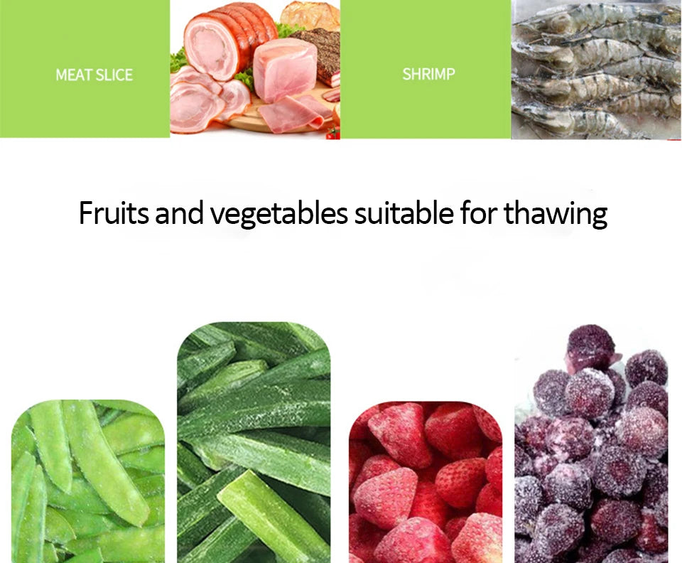 Plateau de dégivrage rapide, planche de dégivrage, aliments surgelés, viande, fruits, plaque de dégivrage rapide, plateau de dégivrage, Gadgets de cuisine