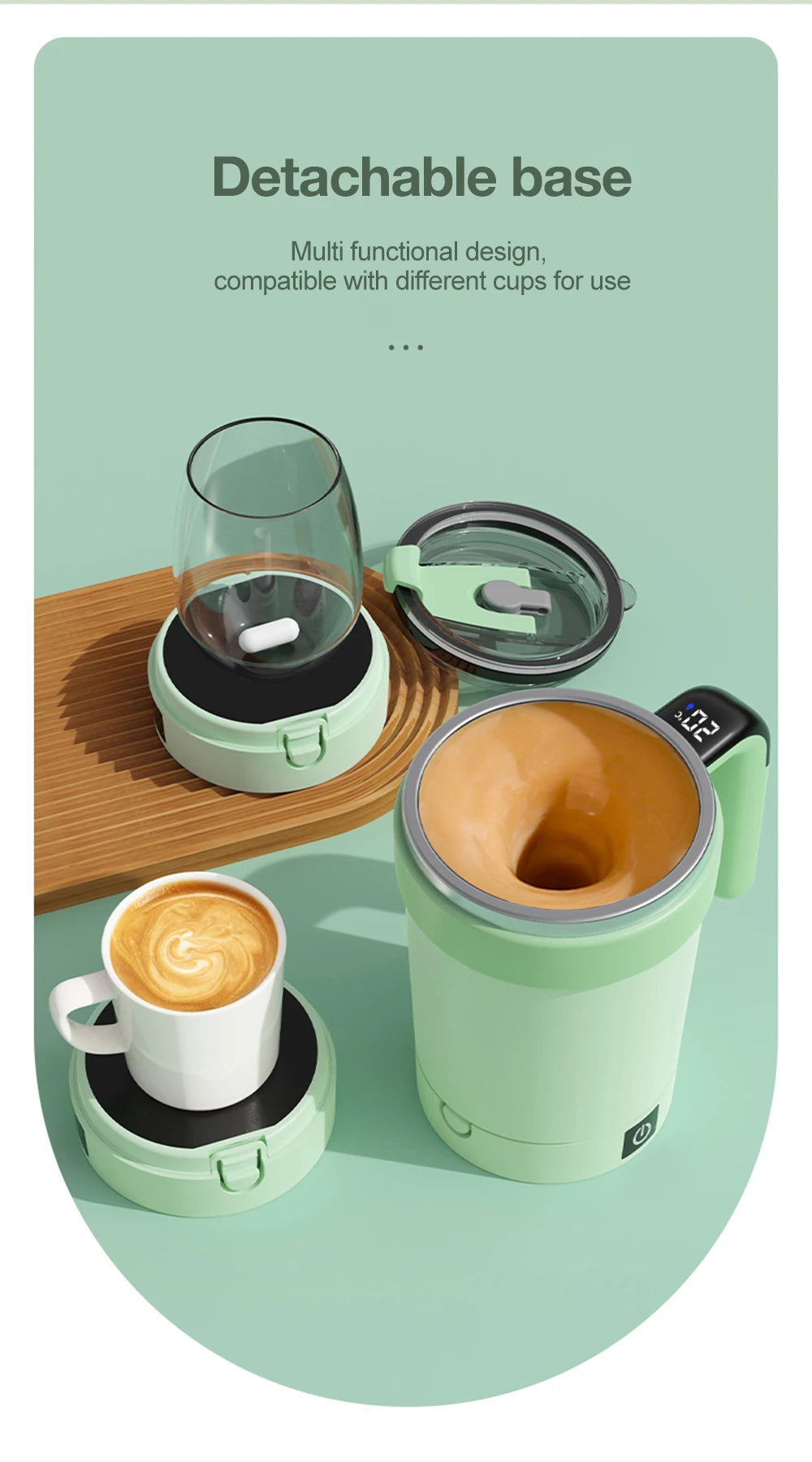 Tasse à agitation automatique tasses à agitation électrique rechargeables mélangeur magnétique tasse à café en acier inoxydable gobelet magnétique rotatif