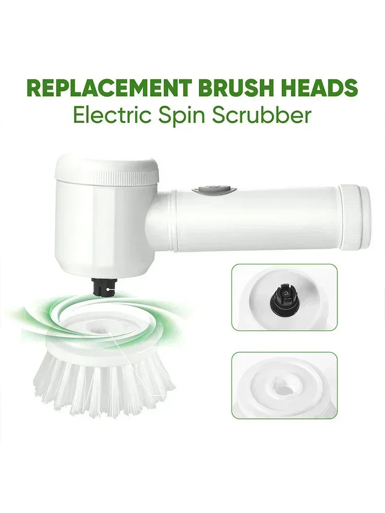 Épurateur électrique sans fil 2025 avec 5 brosses, nettoyeur de salle de bain Rechargeable étanche IPX7 pour le nettoyage des carreaux/douche/sucisses
