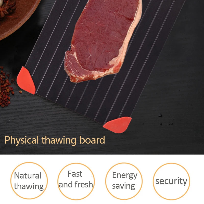 Plateau de dégivrage rapide, planche de dégivrage, aliments surgelés, viande, fruits, plaque de dégivrage rapide, plateau de dégivrage, Gadgets de cuisine