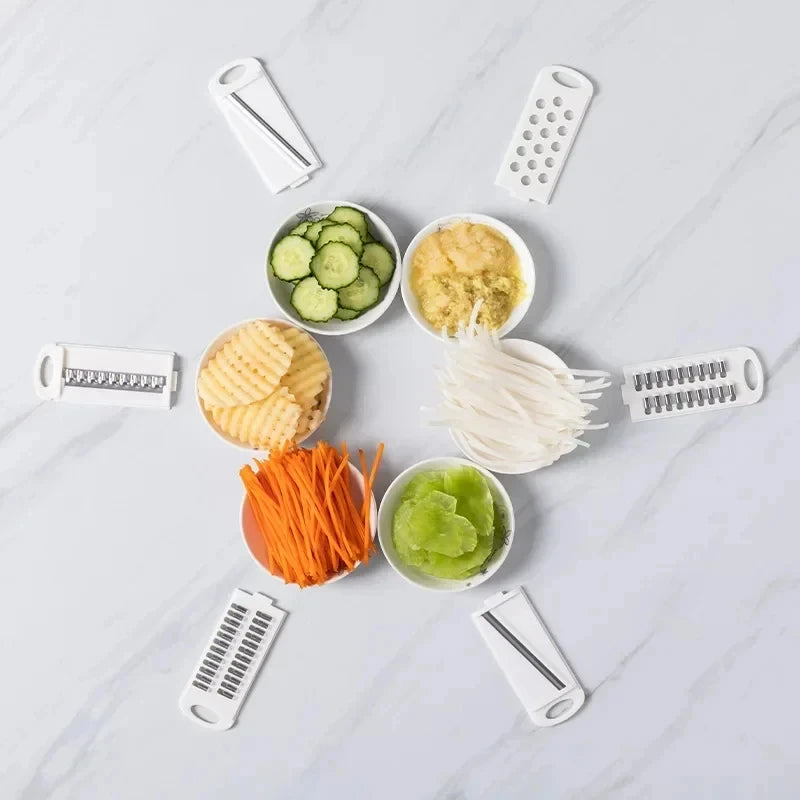 Coupe-légumes multifonctionnel 9 en 1, pommes de terre coupées manuellement, trancheur, râpe, ustensiles de cuisine, accessoires, outils