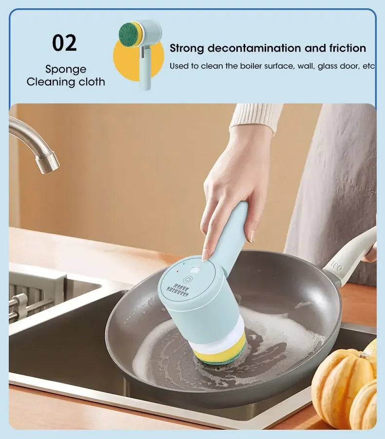 Épurateur électrique sans fil 2025 avec 5 brosses, nettoyeur de salle de bain Rechargeable étanche IPX7 pour le nettoyage des carreaux/douche/sucisses