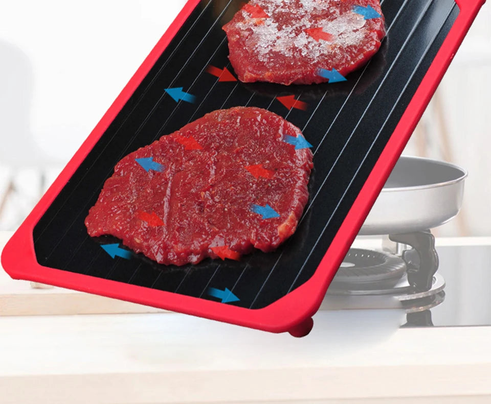 Plateau de dégivrage rapide, planche de dégivrage, aliments surgelés, viande, fruits, plaque de dégivrage rapide, plateau de dégivrage, Gadgets de cuisine