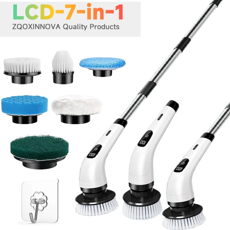 Épurateur rotatif sans fil domestique, Gadgets de cuisine, brosses à cheveux, balai de salle de bains, vadrouilles de toilettes, brosse de nettoyage électrique polyvalente