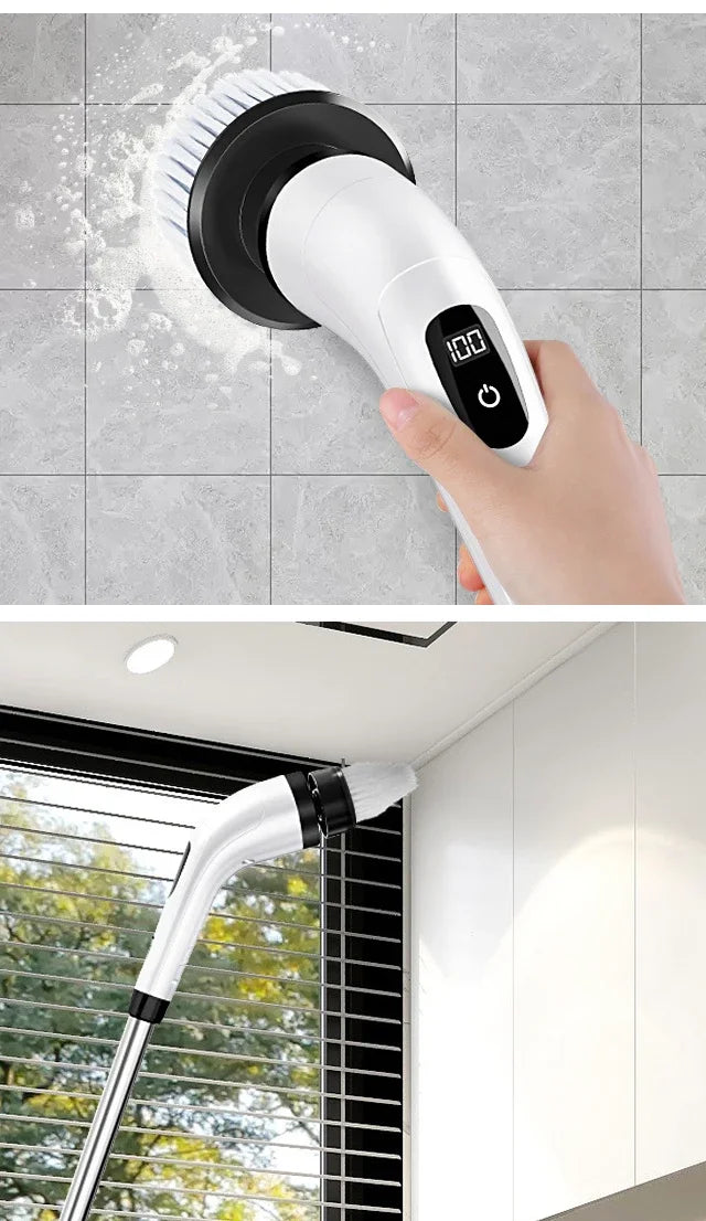 Épurateur rotatif sans fil domestique, Gadgets de cuisine, brosses à cheveux, balai de salle de bains, vadrouilles de toilettes, brosse de nettoyage électrique polyvalente