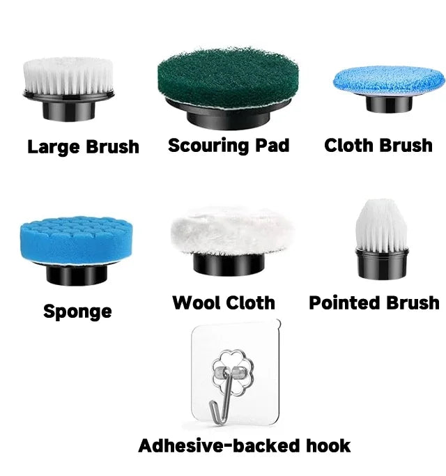 Épurateur rotatif sans fil domestique, Gadgets de cuisine, brosses à cheveux, balai de salle de bains, vadrouilles de toilettes, brosse de nettoyage électrique polyvalente