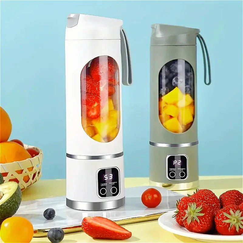 Blender Juicer Portable Electric Juicer 450Ml 8 Blades Travel Juicer Machine Chargeable Shakes Smoothie Blenders Fresh Juice Cup