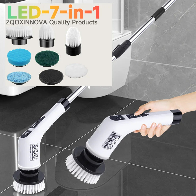 Épurateur rotatif sans fil domestique, Gadgets de cuisine, brosses à cheveux, balai de salle de bains, vadrouilles de toilettes, brosse de nettoyage électrique polyvalente
