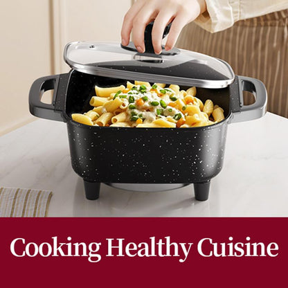 AORAN 1500W Non-Stick Electric Frying Pan, Can Be Used to Fry Steak, Eggs, and Boil Milk. It Is Suitable for Small Meals and Quick Cooking. Say Goodbye to Oversized Pots and Cook with Smarter Pots.