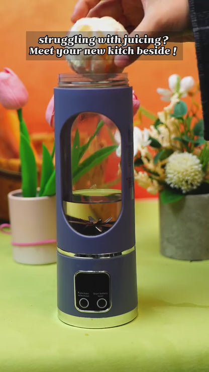 Blender Portable Électrique 450 ml – Mixeur Rechargeable avec 12 Lames Puissantes en Acier Inoxydable | Smoothies, Jus et Shakes Maison